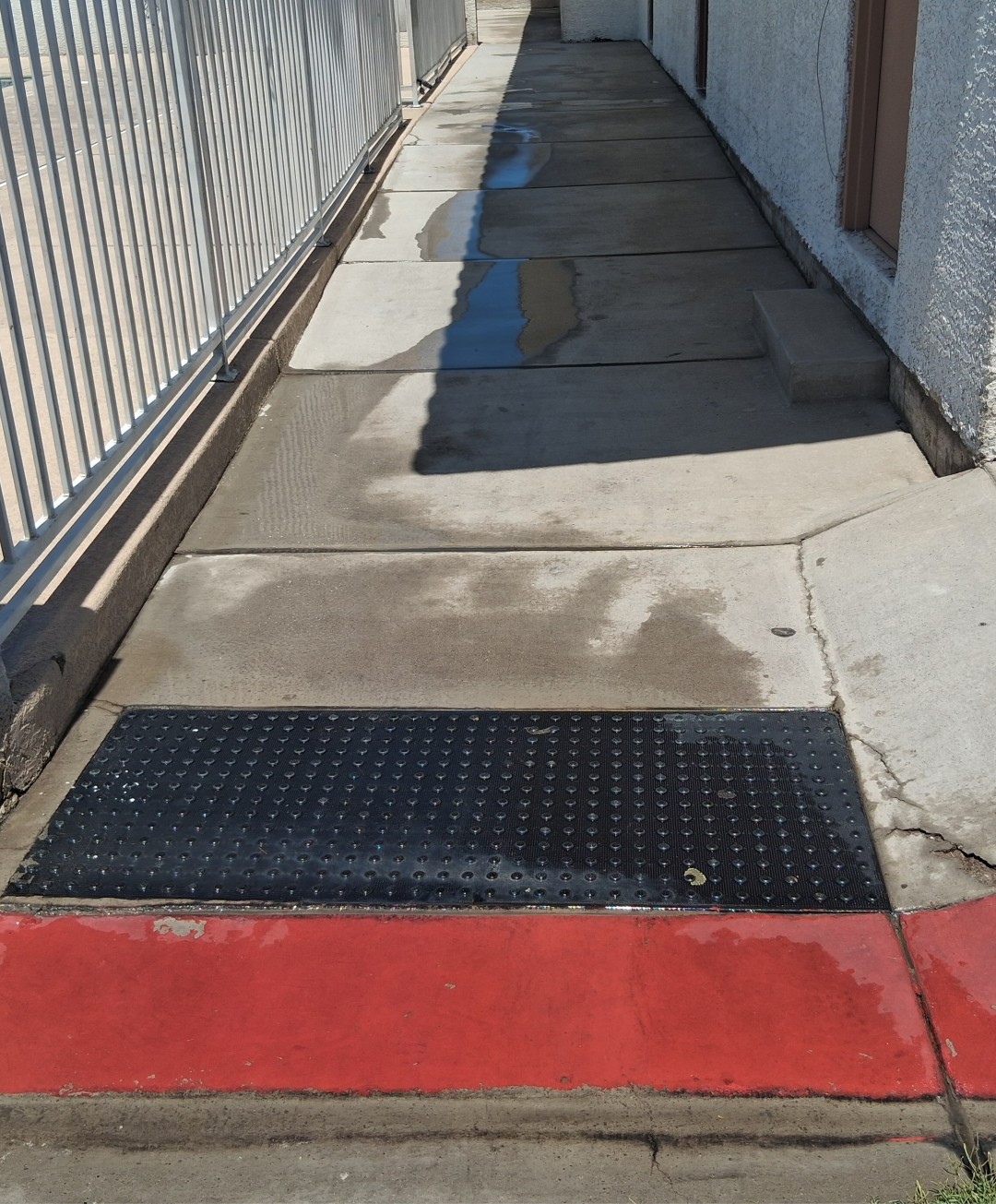 Clean commercial pavement after pressure washing