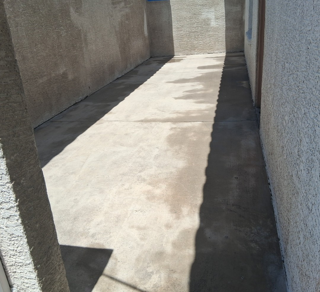 Clean dumpster pad after degreasing